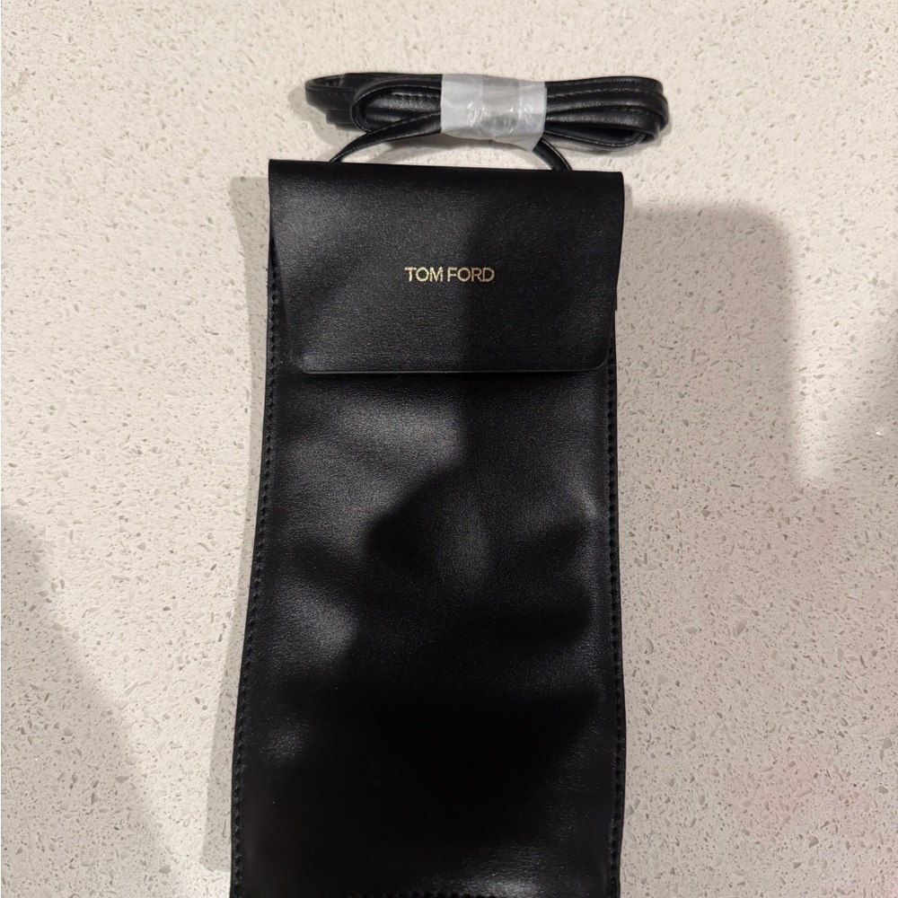 Tom Ford Black Leather Eyewear Pouch